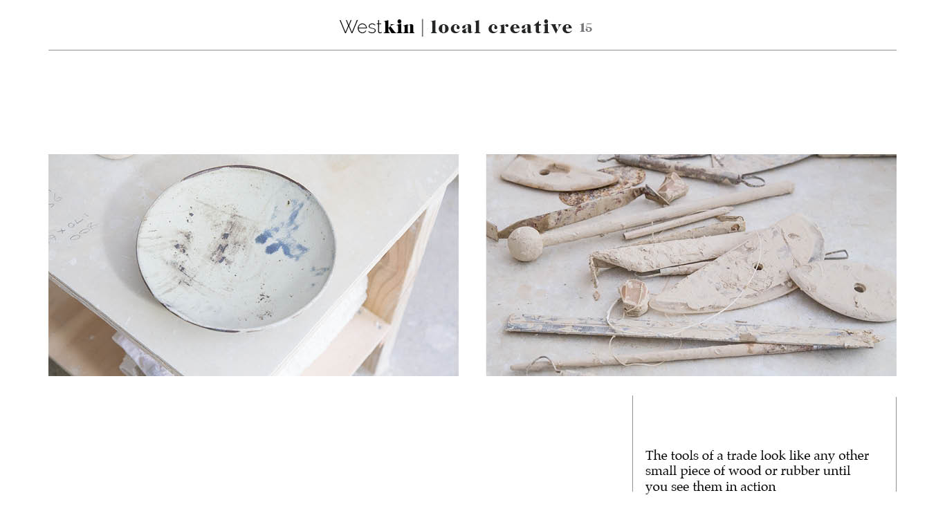 Rachel Carter, potters, work in West Kin Magazine.