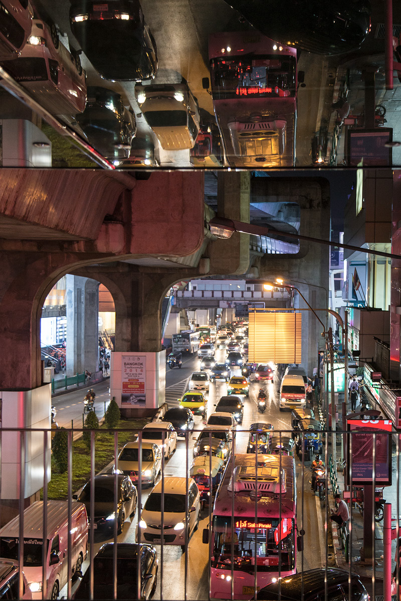 Nightime traffic in Bangkok